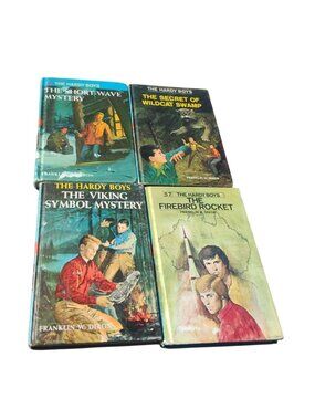 Vintage Hardy Boys Mystery Books Lot Of 4 Titles By Franklin W. Dixon Grosset &